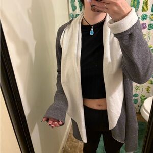 Gray and White Women's Sweater